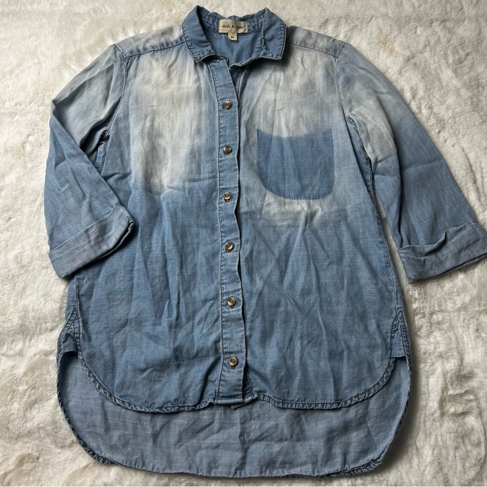Cloth & Stone Anthropologie Buttoned up Denim Shirt Size XS